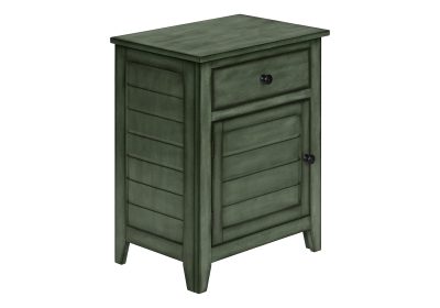 ACCENT TABLE - 25"H / ANTIQUE GREEN VENEER END TABLE