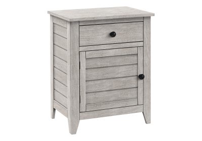 ACCENT TABLE - 25"H / WASHED GREY VENEER END TABLE