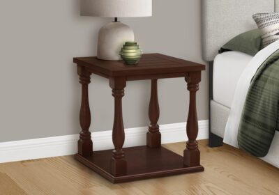 ACCENT TABLE - 25"H / ESPRESSO VENEER END TABLE