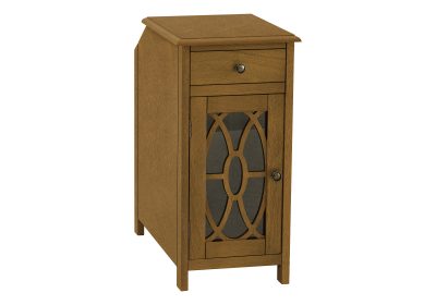 ACCENT TABLE - 24"H / DARK TAUPE VENEER END TABLE