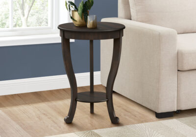 ACCENT TABLE - 24"H / DARK WALNUT VENEER END TABLE