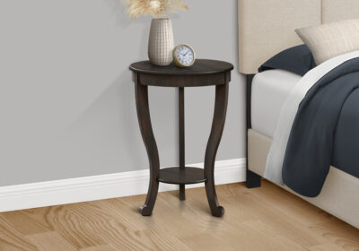 ACCENT TABLE - 24"H / DARK WALNUT VENEER END TABLE
