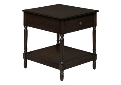ACCENT TABLE - 25"H / DARK WALNUT VENEER END TABLE