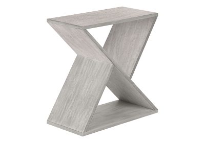 ACCENT TABLE - 24"H / WASHED GREY VENEER END TABLE