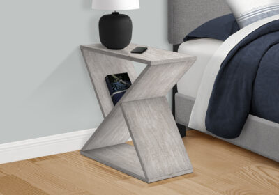 ACCENT TABLE - 24"H / WASHED GREY VENEER END TABLE