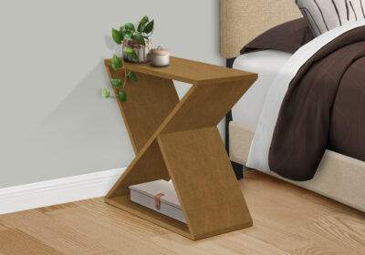 ACCENT TABLE - 24"H / DARK TAUPE VENEER END TABLE
