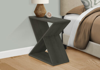 ACCENT TABLE - 24"H / DARK GREEN VENEER END TABLE