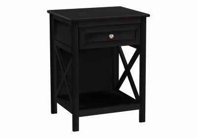 ACCENT TABLE - 25"H / BLACK VENEER END TABLE