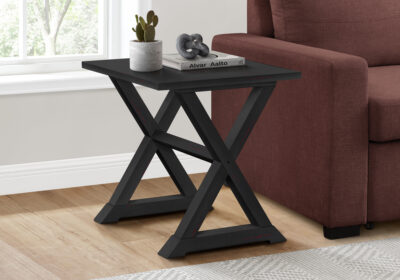 ACCENT TABLE - 24"H / BLACK VENEER END TABLE