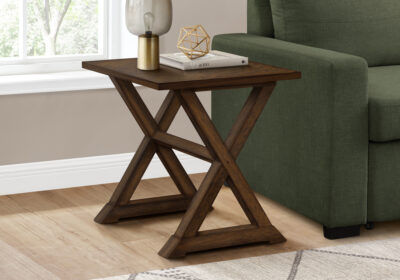 ACCENT TABLE - 24"H / DARK WALNUT VENEER END TABLE