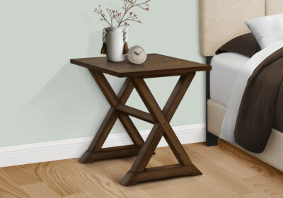 ACCENT TABLE - 24"H / DARK WALNUT VENEER END TABLE
