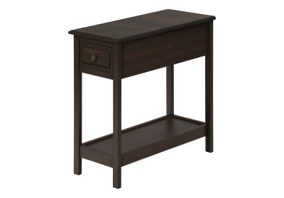 ACCENT TABLE - 25"H / DARK WALNUT VENEER END TABLE