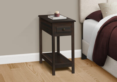 ACCENT TABLE - 25"H / DARK WALNUT VENEER END TABLE