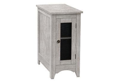 ACCENT TABLE - 24"H / WASHED GREY VENEER END TABLE