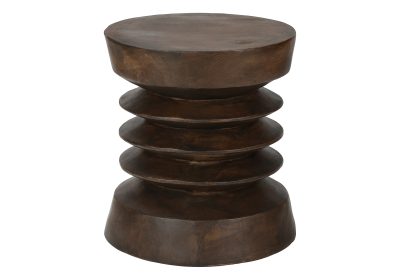 ACCENT TABLE - 25"H / WALNUT INDOOR OR OUTDOOR