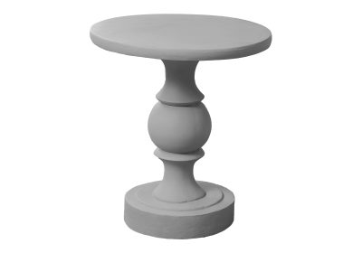 ACCENT TABLE - 25"H / GREY INDOOR OR OUTDOOR