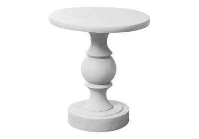 ACCENT TABLE - 25"H / WHITE INDOOR OR OUTDOOR