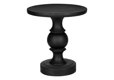 ACCENT TABLE - 25"H / BLACK INDOOR OR OUTDOOR