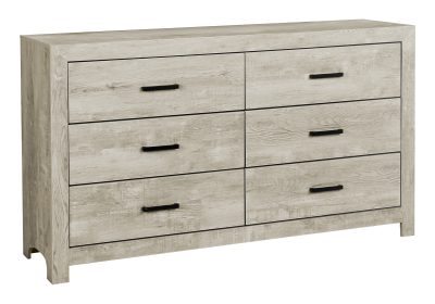 BEDROOM SET - 6 DRAWER DRESSER / BLEACHED OAK FINISH