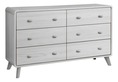 BEDROOM SET - 6 DRAWER DRESSER / GREY OAK FINISH