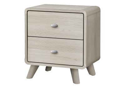 BEDROOM SET - 2 DRAWER NIGHTSTAND / GREY OAK FINISH