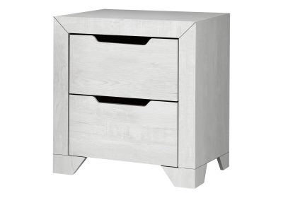 BEDROOM SET - 2 DRAWER NIGHTSTAND / WHITE FINISH