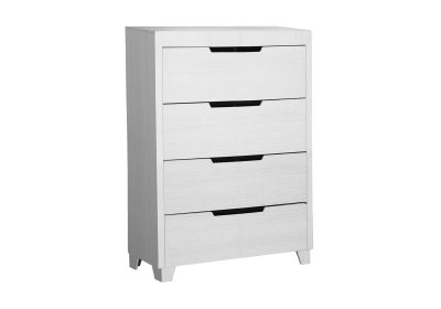 BEDROOM SET - 4 DRAWER CHEST / WHITE FINISH