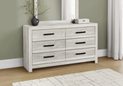 BEDROOM SET - 6 DRAWER DRESSER / GREY RECLAIMED