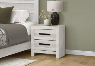 BEDROOM SET - 2 DRAWER NIGHTSTAND / GREY RECLAIMED