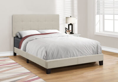 BED - FULL SIZE / BEIGE LINEN