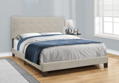 BED - QUEEN SIZE / BEIGE LINEN