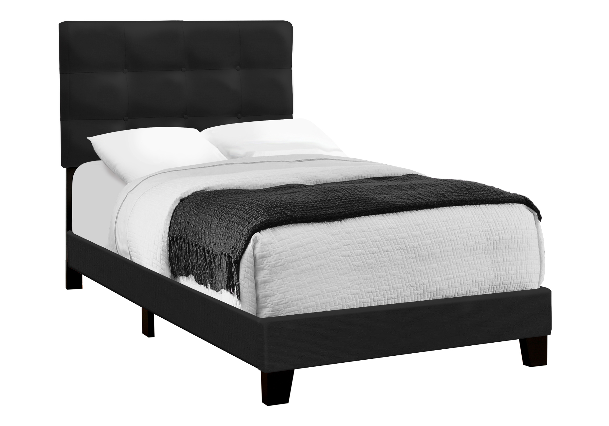 BED - TWIN SIZE / BLACK VELVET - Image 2