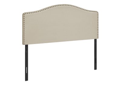 BED - FULL SIZE / BEIGE LINEN HEADBOARD ONLY