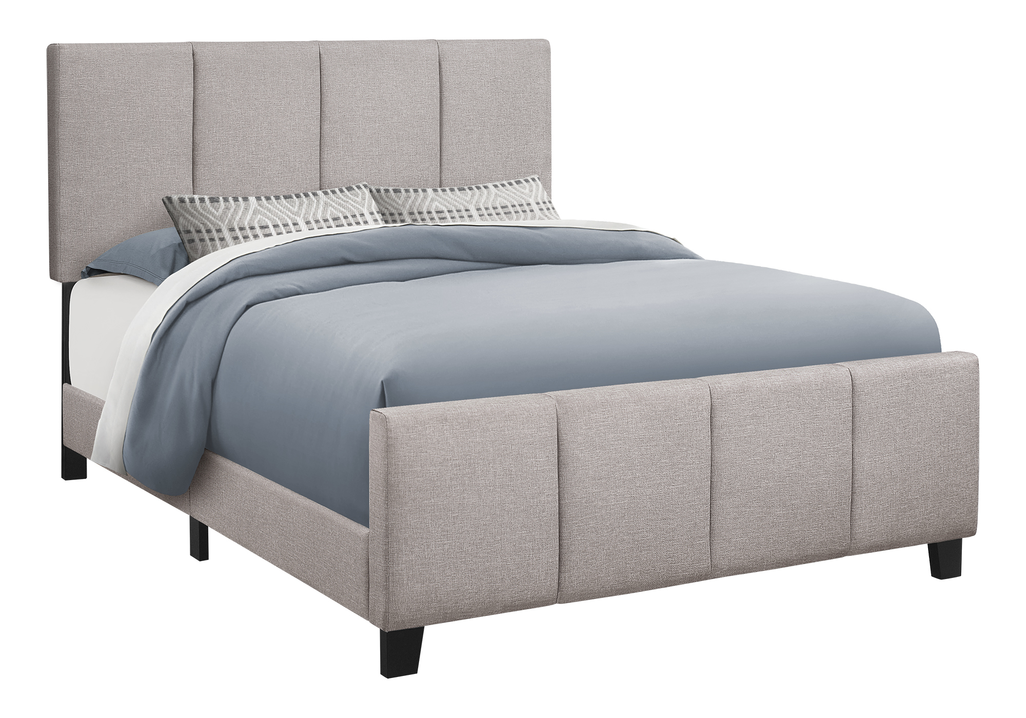 BED - QUEEN SIZE / GREY LINEN - Image 2
