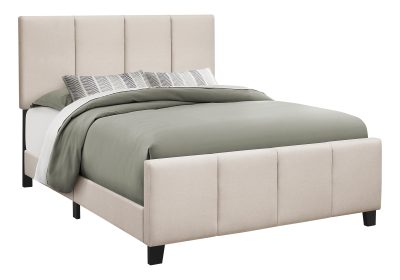 BED - QUEEN SIZE / BEIGE LINEN