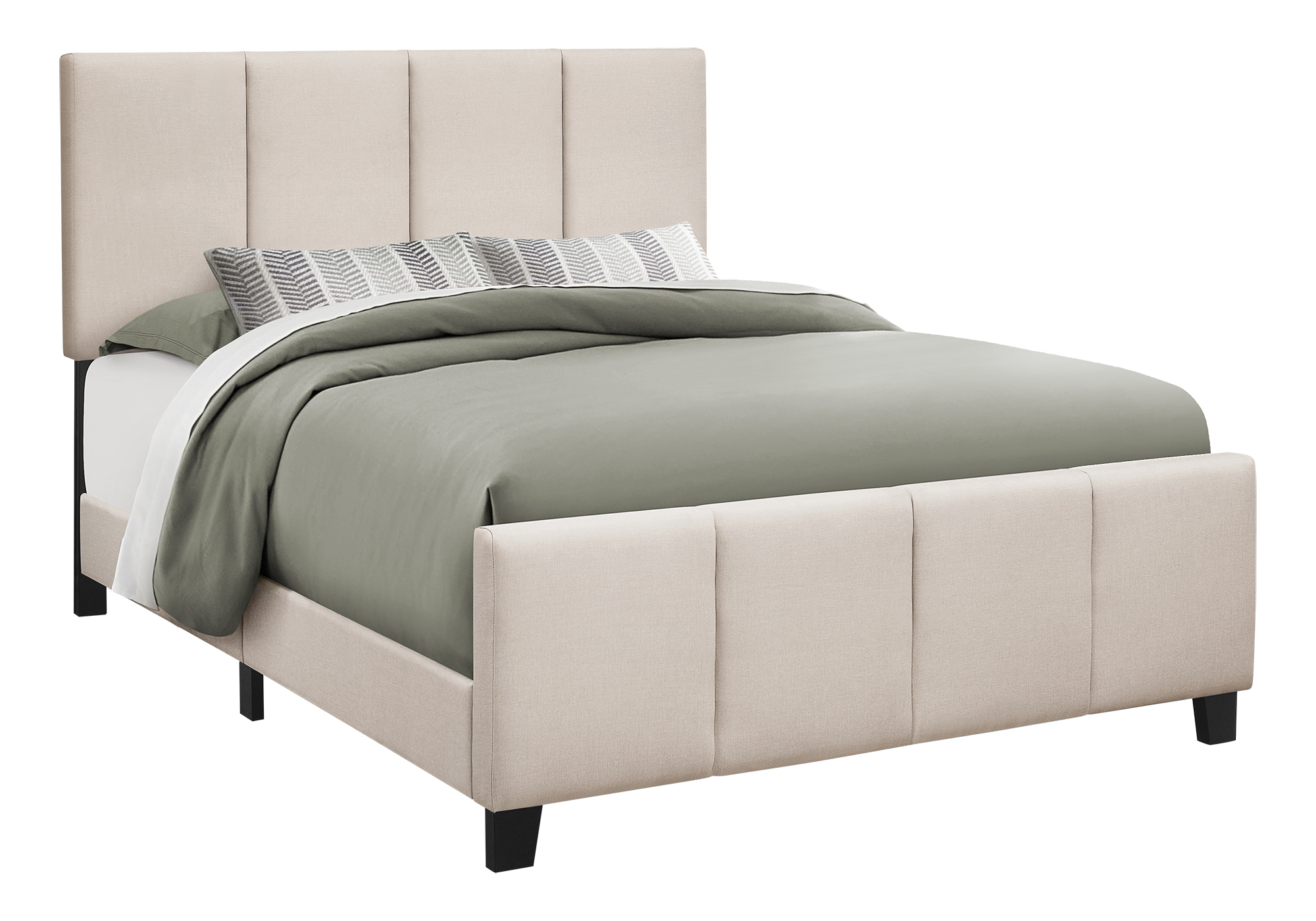 BED - QUEEN SIZE / BEIGE LINEN - Image 2