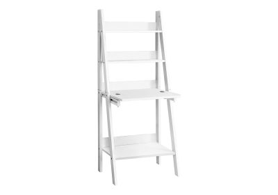 COMPUTER DESK - 61"H / WHITE LADDER STYLE