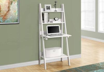 COMPUTER DESK - 61"H / WHITE LADDER STYLE