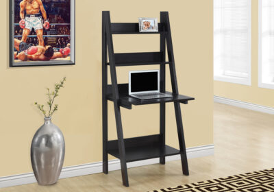 COMPUTER DESK - 61"H / ESPRESSO LADDER STYLE