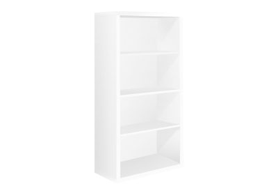 BOOKCASE - 48"H / WHITE WITH ADJUSTABLE SHELVES