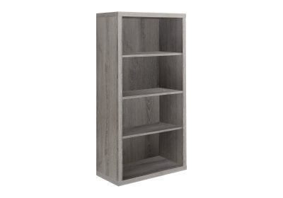 BOOKCASE - 48"H / DARK TAUPE WITH ADJUSTABLE SHELVES