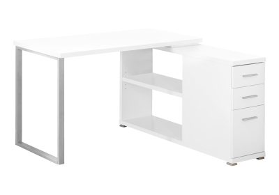 COMPUTER DESK - WHITE LEFT OR RIGHT FACING CORNER