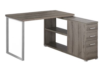 COMPUTER DESK - DARK TAUPE LEFT OR RIGHT FACING CORNER