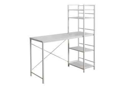 COMPUTER DESK - 48"L / WHITE TOP / WHITE METAL