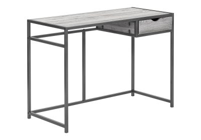COMPUTER DESK - 42"L / GREY / DARK GREY METAL
