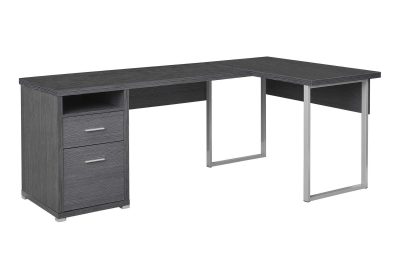 COMPUTER DESK - 80"L / GREY LEFT OR RIGHT FACING