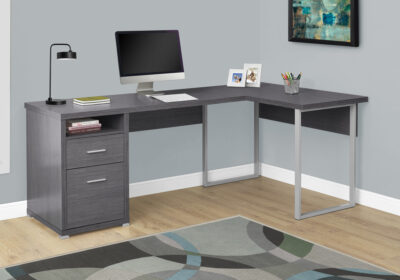 COMPUTER DESK - 80"L / GREY LEFT OR RIGHT FACING