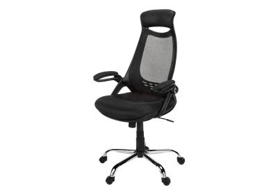 OFFICE CHAIR - BLACK MESH / CHROME HIGH-BACK EXECUTIVE
