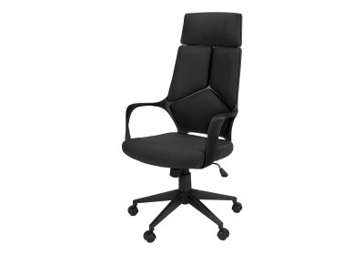 OFFICE CHAIR - BLACK / BLACK FABRIC / HIGH BACK EXECUTIVE