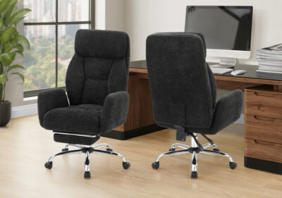 OFFICE CHAIR - BLACK FABRIC / HIGH BACK EXECUTIVE